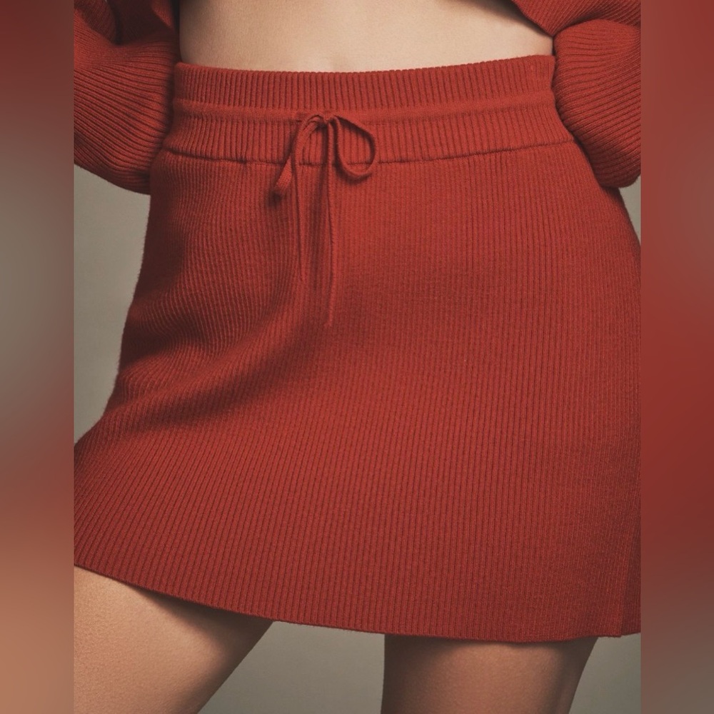 l*space X Anthropologie Jet Set Mini Skirt in Red Size S NWT Reg $110
